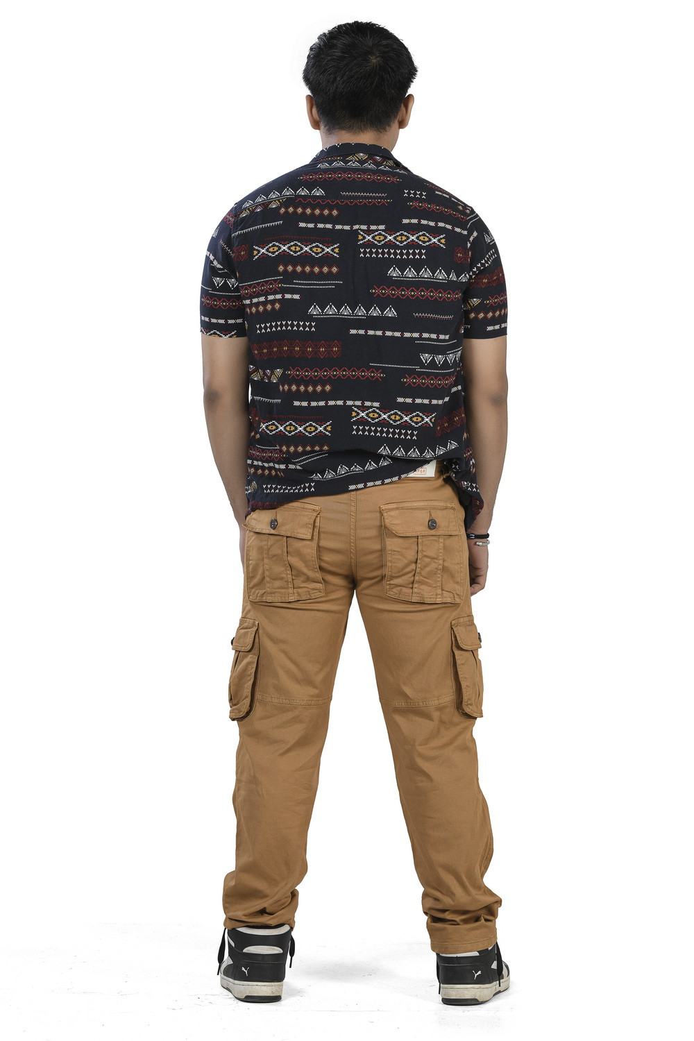 MENS MUSTARD COLOR CARGO FIT JEANS