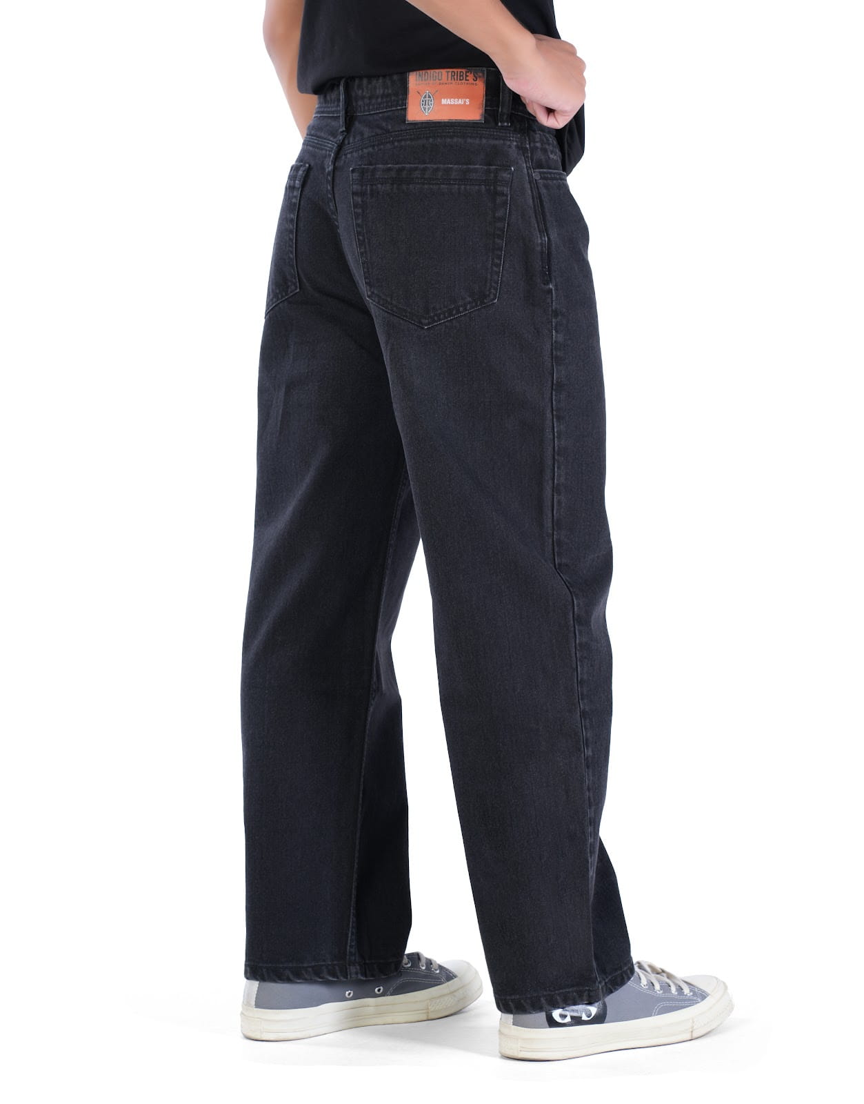 MENS JET BLACK TONE ON TONE